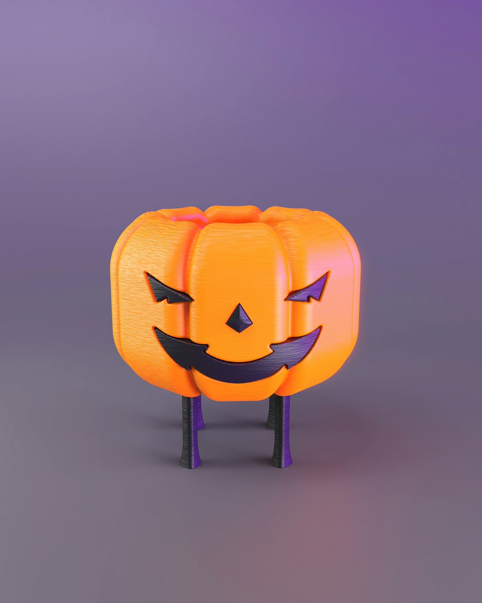 A pumpkin shaped object with a smile on it's face
